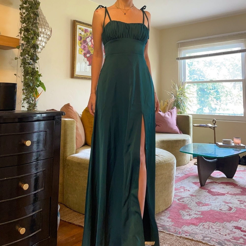 Azazie stretch satin dress size 0